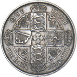 1884 Gothic Florin - Victoria British Silver Coin - Very Nice