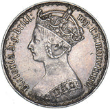 1886 Gothic Florin - Victoria British Silver Coin - Very Nice