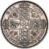 1886 Gothic Florin - Victoria British Silver Coin - Very Nice