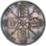 1887 Florin - Victoria British Silver Coin - Very Nice