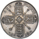 1913 Florin - George V British Silver Coin - Very Nice