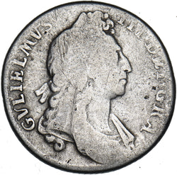 1696 Shilling - William III British Silver Coin