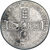 1696 Shilling - William III British Silver Coin