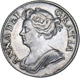 1709 Shilling - Anne British Silver Coin - Very Nice