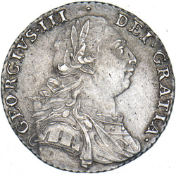 1787 Shilling - George III British Silver Coin - Nice