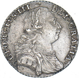 1787 Shilling - George III British Silver Coin - Nice