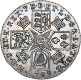 1787 Shilling - George III British Silver Coin - Very Nice