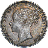 1868 Shilling (Die no. 17) - Victoria British Silver Coin - Very Nice