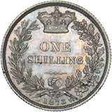 1873 Shilling (Die no. 117) - Victoria British Silver Coin - Very Nice