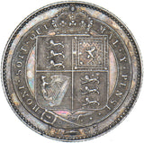 1887 Shilling - Victoria British Silver Coin - Very Nice