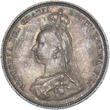 1887 Shilling - Victoria British Silver Coin - Very Nice