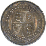 1887 Shilling - Victoria British Silver Coin - Very Nice