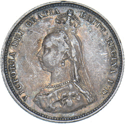 1887 Shilling - Victoria British Silver Coin - Nice