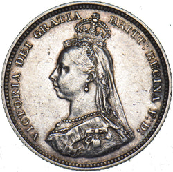1887 Shilling - Victoria British Silver Coin - Nice