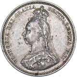 1887 Shilling - Victoria British Silver Coin - Very Nice