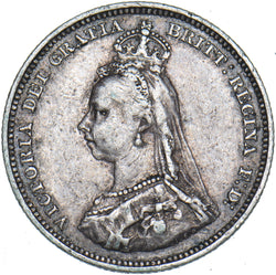 1887 Shilling - Victoria British Silver Coin - Nice