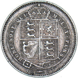 1887 Shilling - Victoria British Silver Coin - Nice