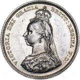 1887 Shilling - Victoria British Silver Coin - Very Nice