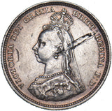 1888 Shilling (8 Over 7) - Victoria British Silver Coin
