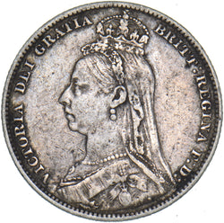 1890 Shilling - Victoria British Silver Coin