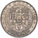 1895 Shilling (Small Rose) - Victoria British Silver Coin - Very Nice