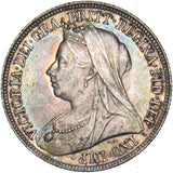 1895 Shilling (Large Rose) - Victoria British Silver Coin - Very Nice
