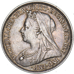1896 Shilling (Large Rose) - Victoria British Silver Coin - Nice