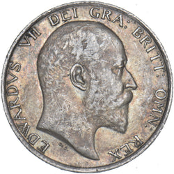 1902 Shilling - Edward VII British Silver Coin - Nice