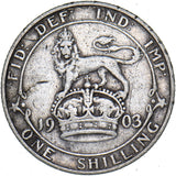 1903 Shilling - Edward VII British Silver Coin