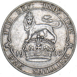 1907 Shilling - Edward VII British Silver Coin