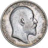 1909 Shilling - Edward VII British Silver Coin