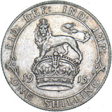 1915 Shilling - George V British Silver Coin - Very Nice
