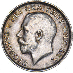 1915 Shilling - George V British Silver Coin - Very Nice
