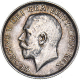 1915 Shilling - George V British Silver Coin - Very Nice