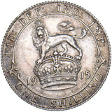 1915 Shilling - George V British Silver Coin - Very Nice