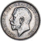 1916 Shilling - George V British Silver Coin - Very Nice