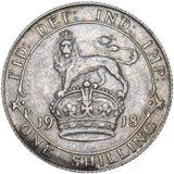 1918 Shilling - George V British Silver Coin - Nice