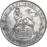 1924 Shilling - George V British Silver Coin - Nice