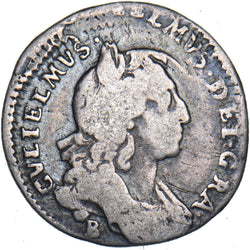 1696 B Sixpence (Mis-struck) - William III British Silver Coin