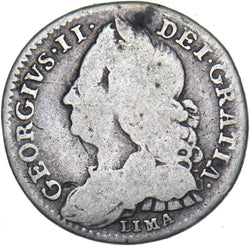 1746 Lima Sixpence - George II British Silver Coin