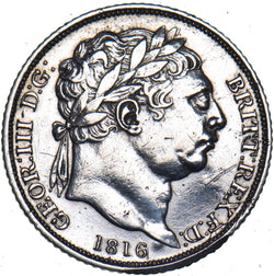 1816 Sixpence - George III British Silver Coin