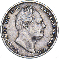 1834 Sixpence - William IV British Silver Coin