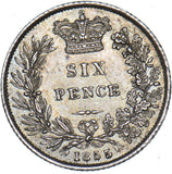 1855 Sixpence - Victoria British Silver Coin - Very Nice