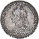 1887 Sixpence - Victoria British Silver Coin - Nice