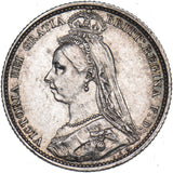 1887 Sixpence (R Over B?) - Victoria British Silver Coin - Very Nice