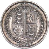 1887 Sixpence (R Over B?) - Victoria British Silver Coin - Very Nice