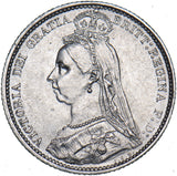 1887 Sixpence - Victoria British Silver Coin - Very Nice