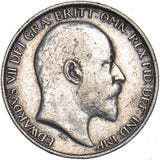 1902 Sixpence - Edward VII British Silver Coin - Nice