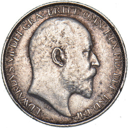 1908 Sixpence - Edward VII British Silver Coin - Nice