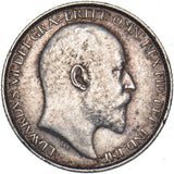 1908 Sixpence - Edward VII British Silver Coin - Nice